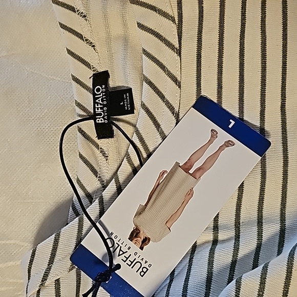 Palm Moss(Green) Striped T-Shirt Dress - Picture 11 of 11